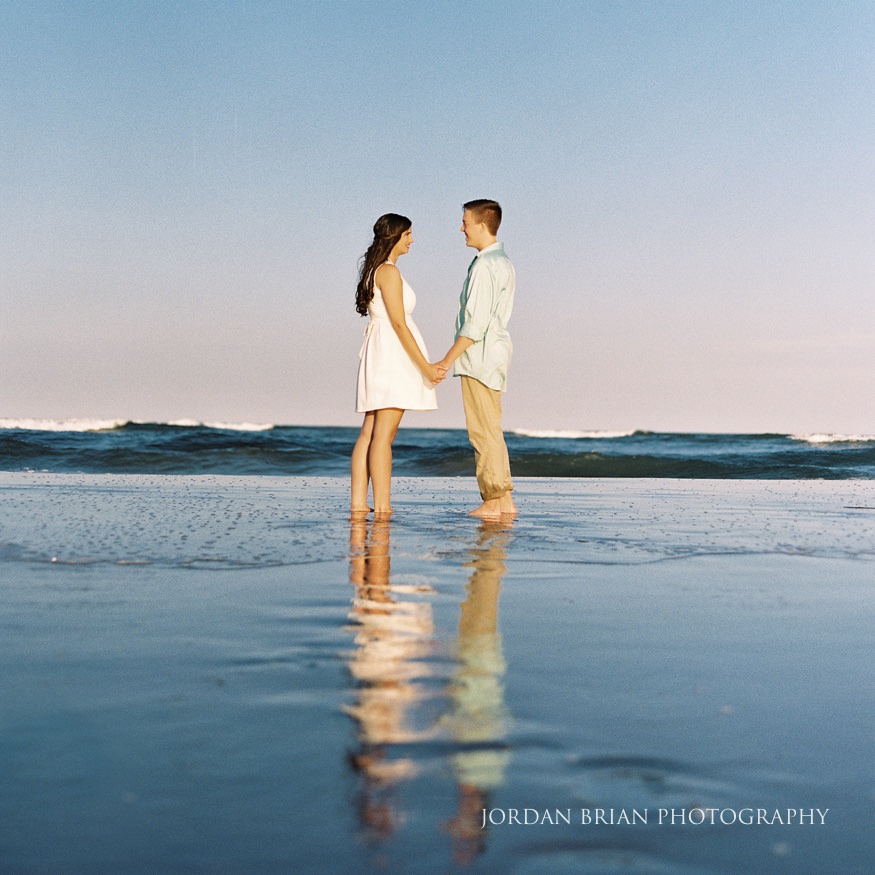 Rebecca and Mat on the Wildwood boardwalk during their engagement session